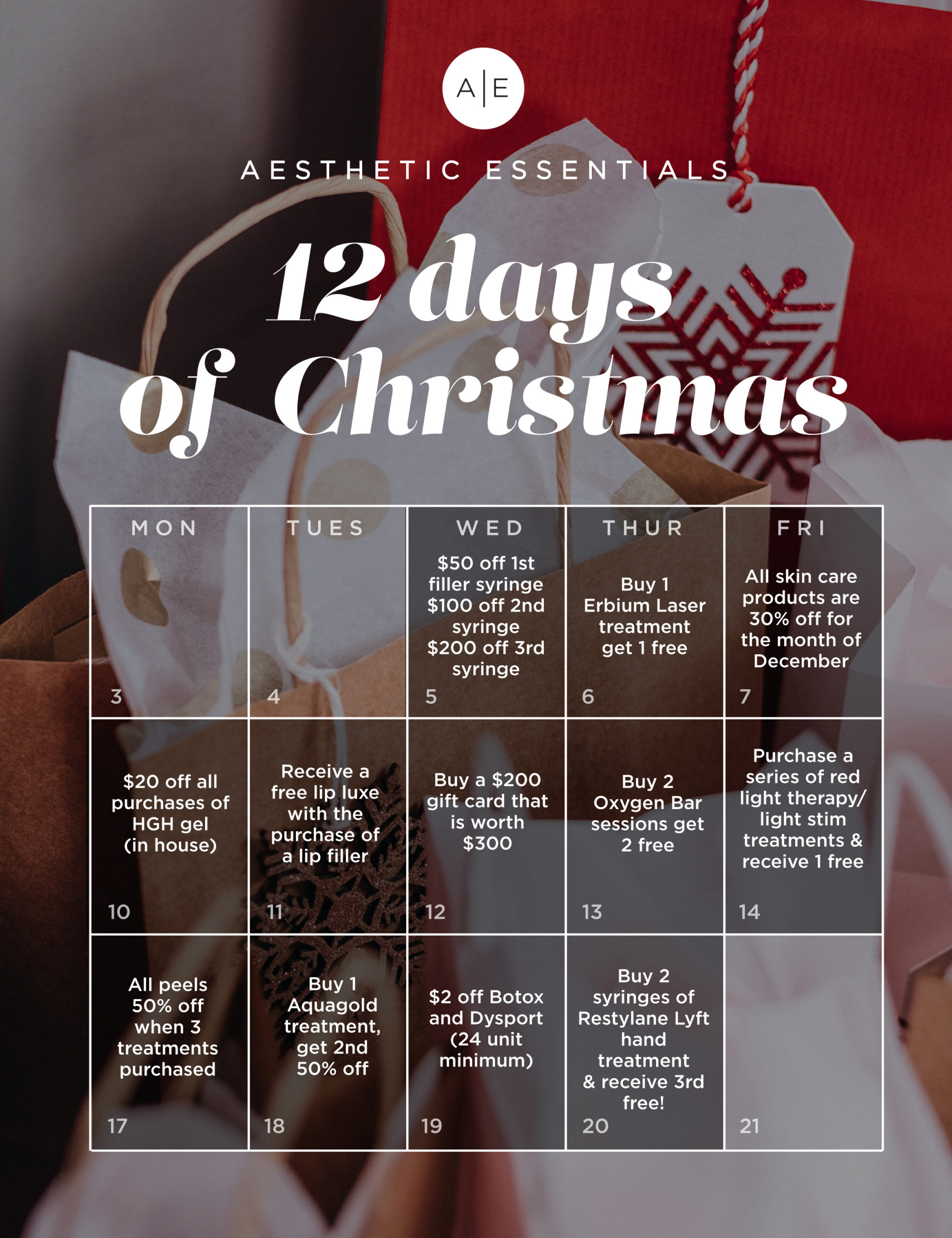12 Days of Christmas at APS! - Augusta Plastic Surgery